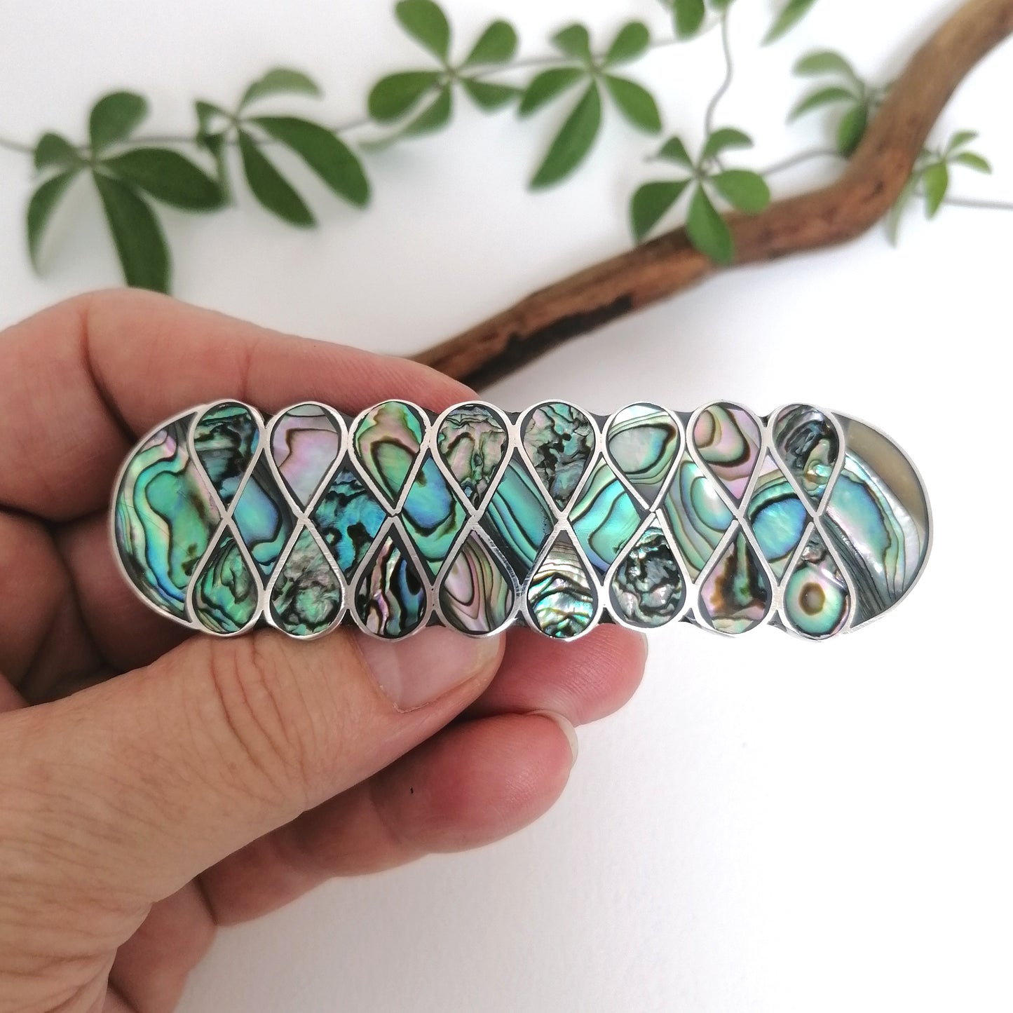 Abalone Art Nouveau Barrette