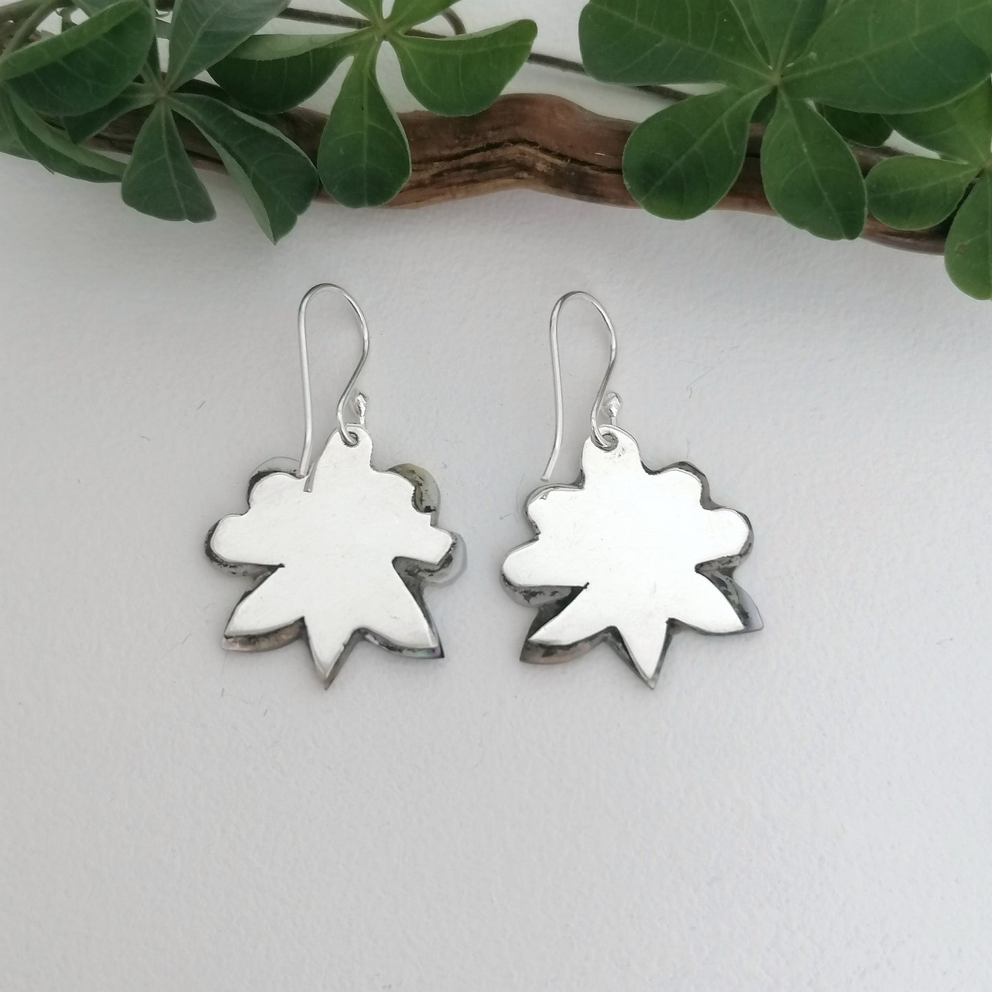 Lotus Flower Earrings - Mother of Pearl