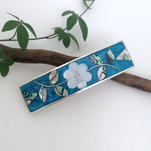 Mother of Pearl Flower Barrette