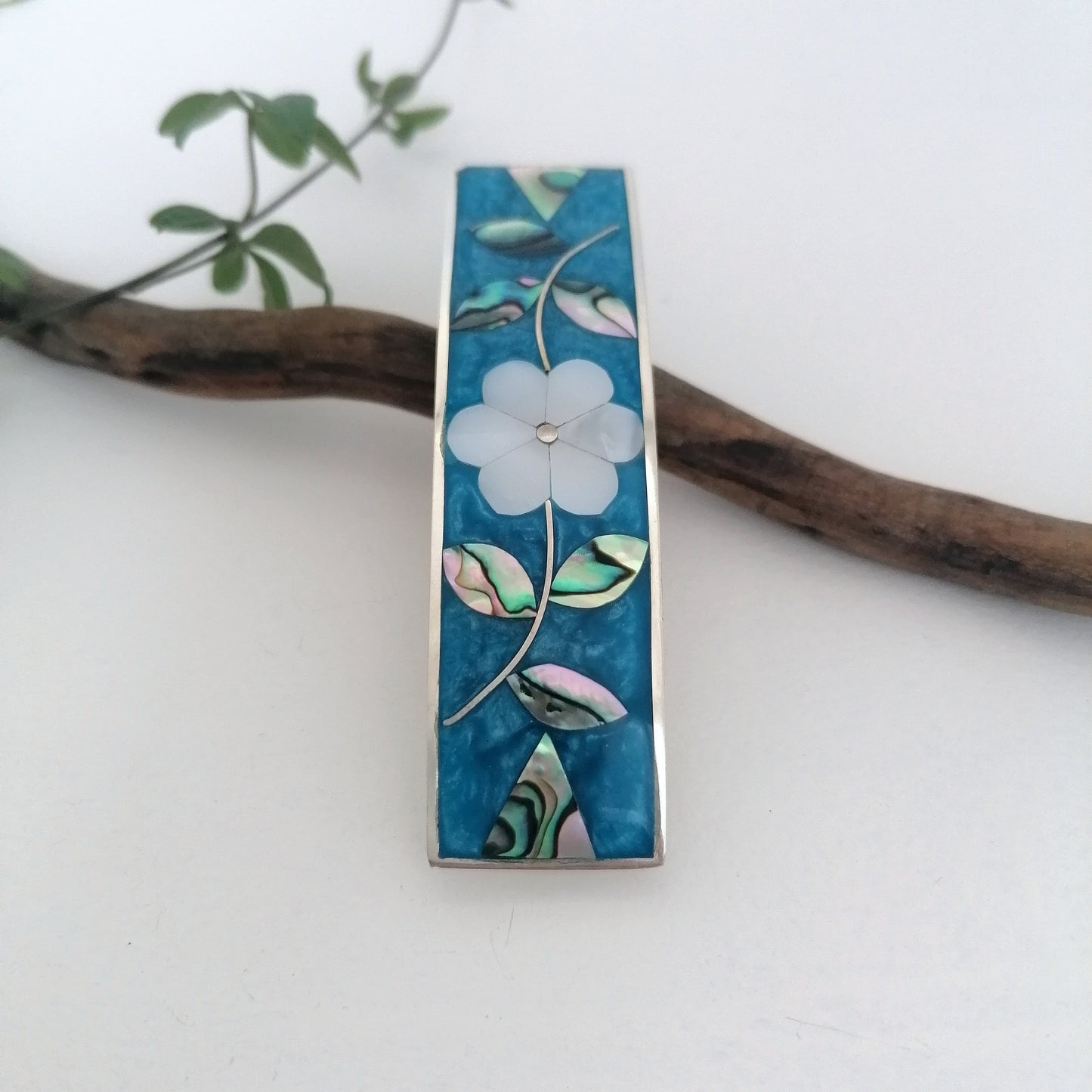 Mother of Pearl Flower Barrette