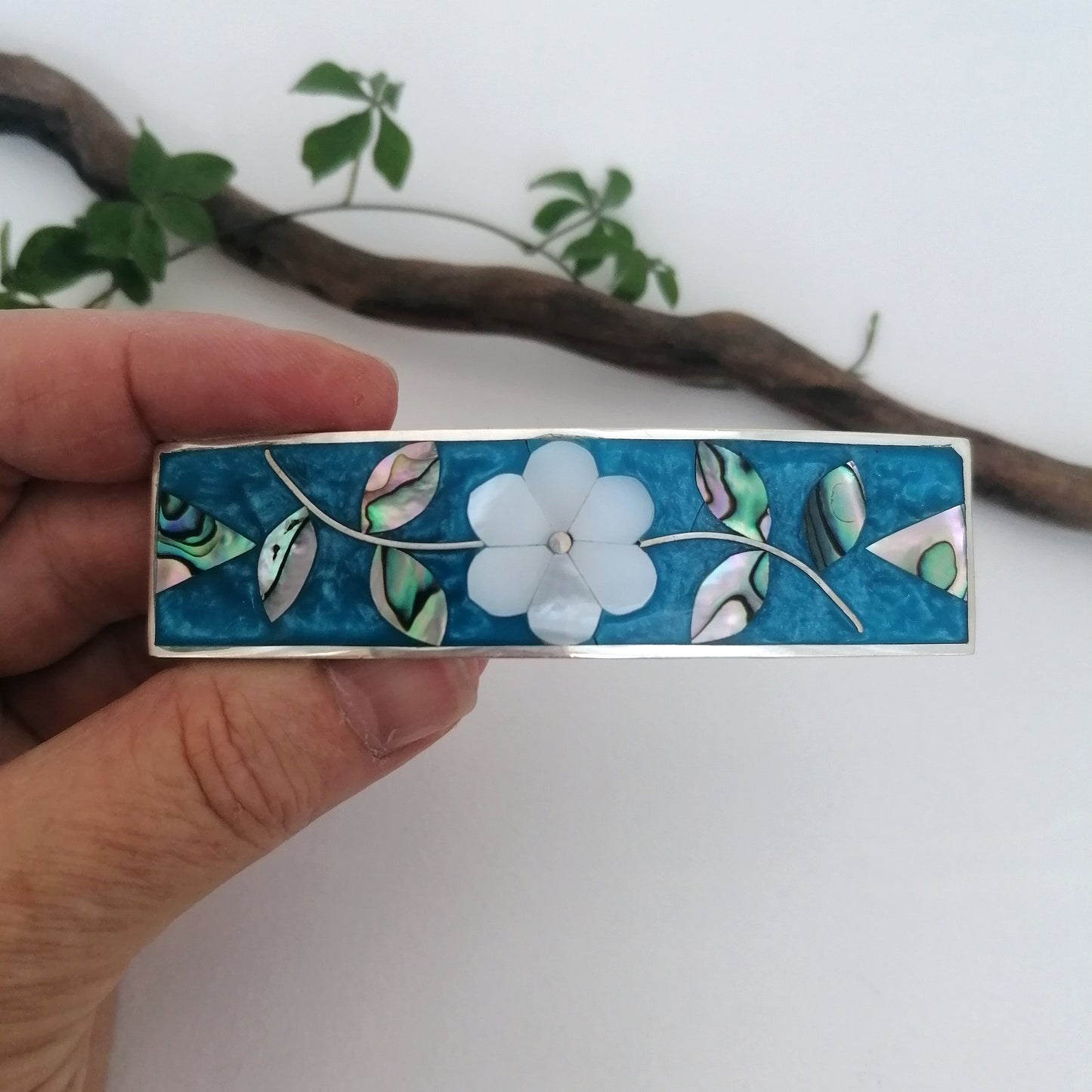 Mother of Pearl Flower Barrette