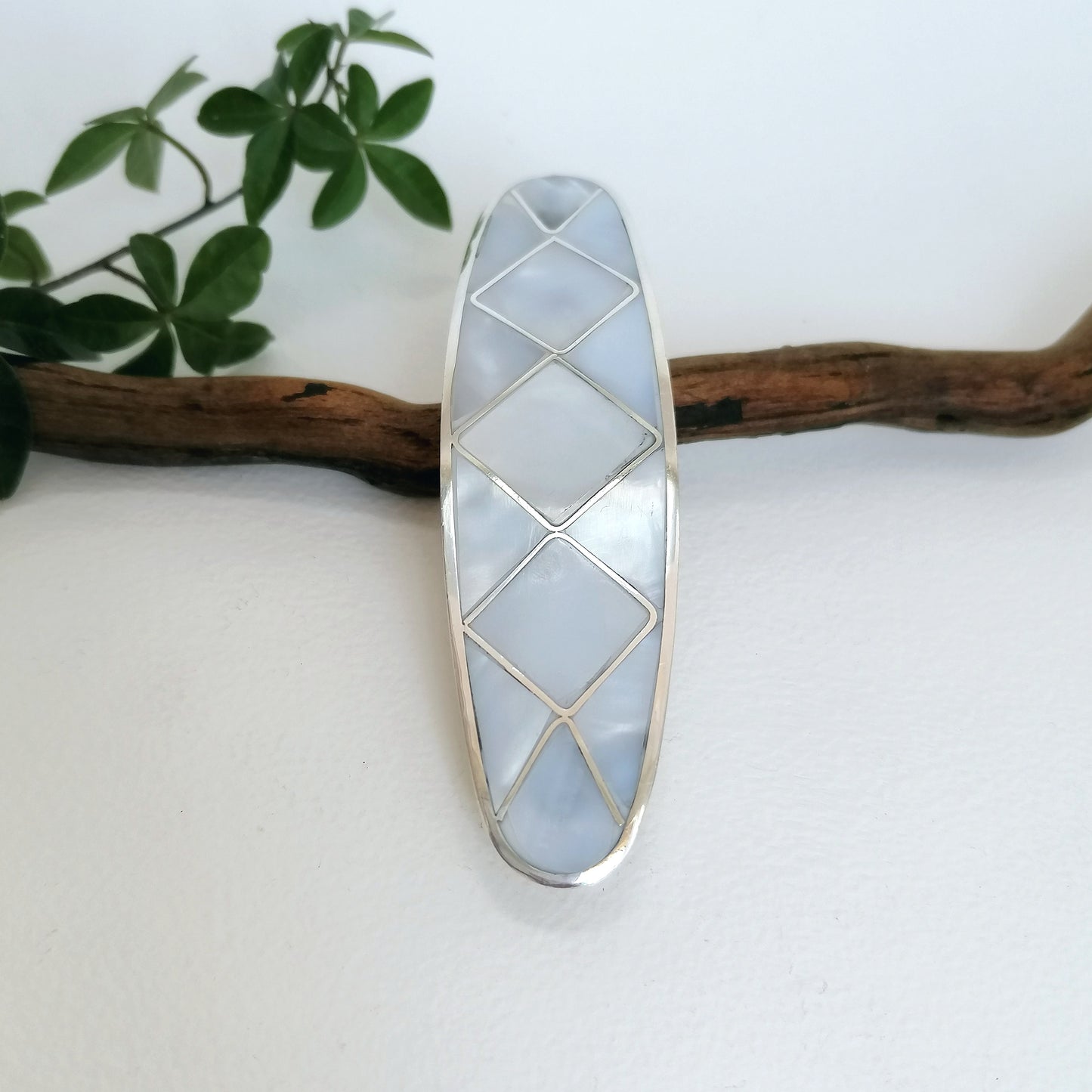 Art Deco Mother of Pearl Barrette