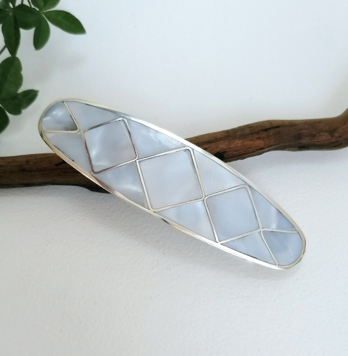 Art Deco Mother of Pearl Barrette